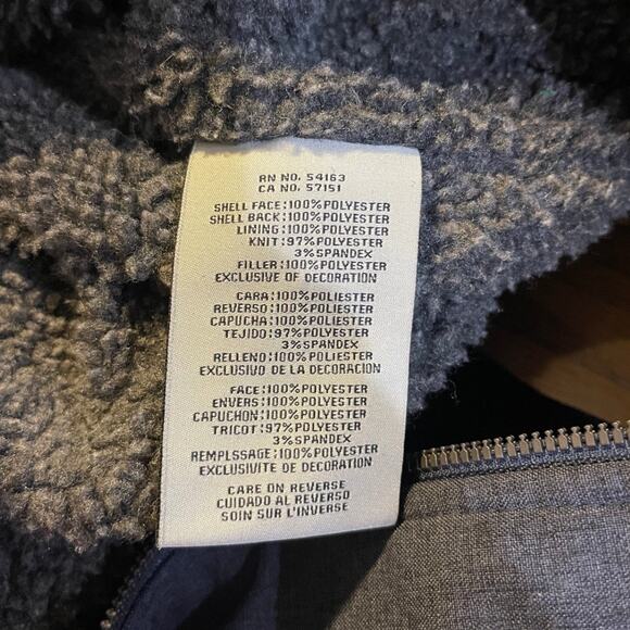 Levi's Mens Soft Shell Sherpa Lined Hooded Bomber Jacket Size Large Outdoors Y2K - Picture 5 of 5